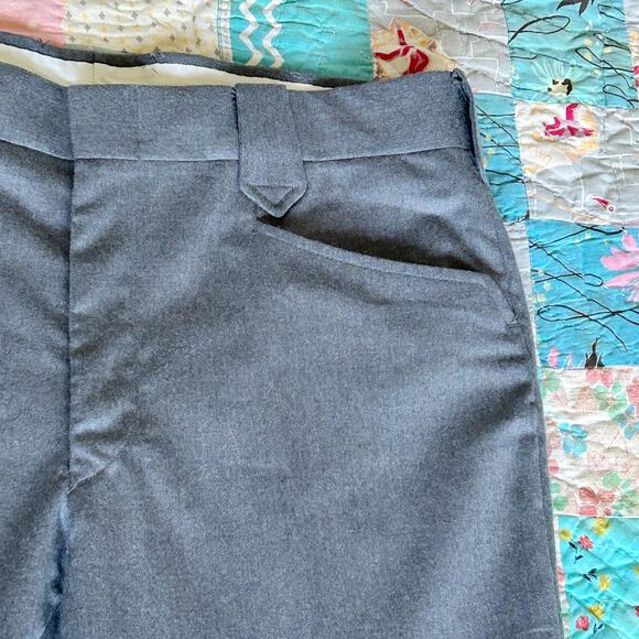 Vintage 70s Pendleton Grey Virgin Wool Western Wear Bootcut Trousers USA 36 x 32 - Picture 2 of 5